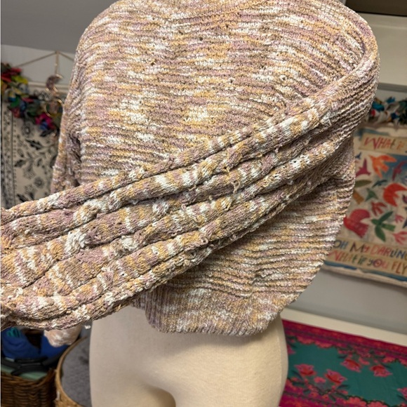 Hippie Rose Cream and Pink Turtleneck Sweater - Picture 5 of 6